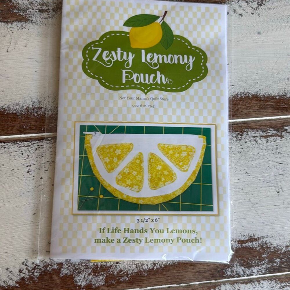 Pattern zesty lemony pouch
